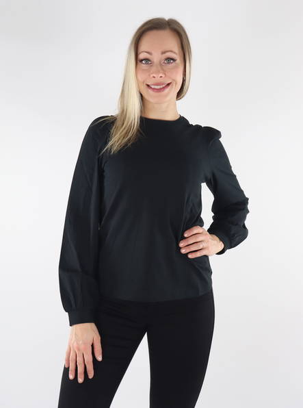Vero Moda women's cotton shirt o-neck black - Women's long sleeved shirts - 134626 - 1