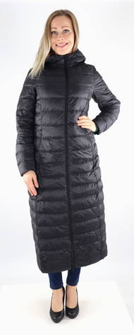 Vila Lightweight Down Coat Manya long black Stilettoshop.eu