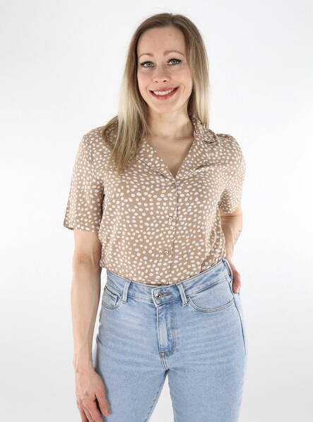Pieces women's t-shirt silver mink/white - Women's T-shirts - 136066 - 1