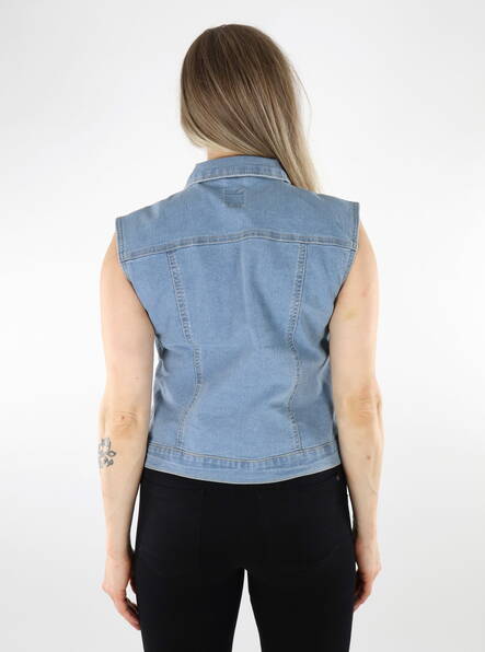 Only women's denim vest Wonder light blue denim - Women's vests - 136116 - 2