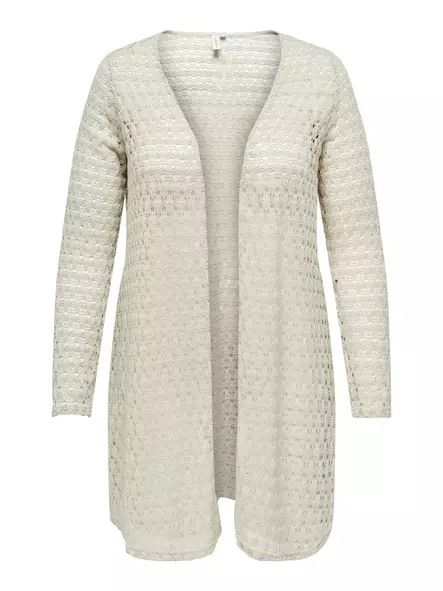 Only Carmakoma plus size cardigan Lati Lace silver lining - Women's knitwear - 136476 - 1