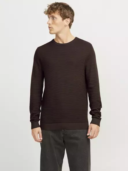 Jack&Jones men's sweater Otto Crew Neck Vineyard wine - Men's knitwear - 137286 - 2