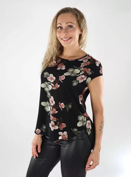 Only women's t-shirt ONLVIC black/autumn blo - Women's T-shirts - 139016 - 1
