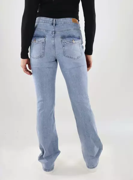 Vero Moda wide-leg jeans VMFLASH MR Pocket light blue - Women's jeans - 139196 - 2