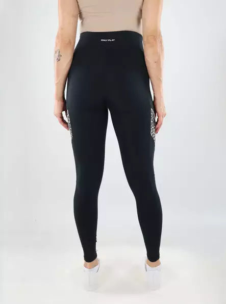 Only Play women's high-waisted training pants black/leo - Women's sports pants - 139216 - 2