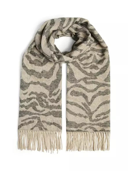 Pieces Scarf Jira wool silver mink/tiger - Women's scarfs - 139566 - 1