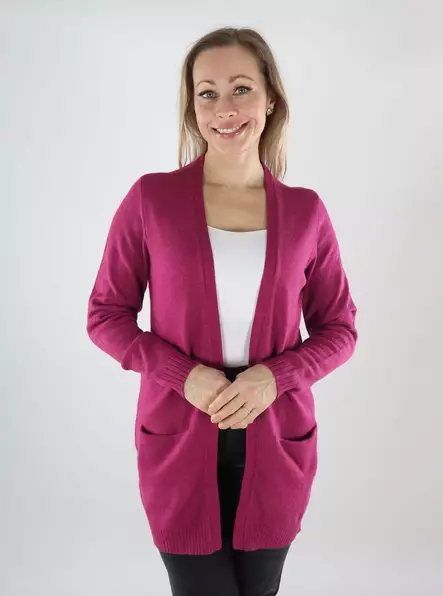Vila women's cardigan VIRIL Open boysenberry - Women's knitwear - 139986 - 1