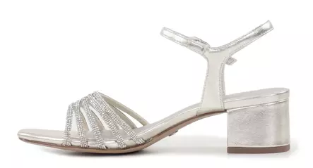 Tamaris women's party sandals 28248-44 957 platinum - Tamaris women`s sandals - 140356 - 2