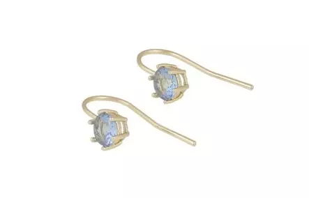 Snö of Sweden Earrings Callie gold/light blue - Earrings - 141106 - 2