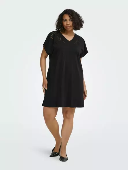 Only Carmakoma Dress v-neck black - Dresses and tunics - 141356 - 1