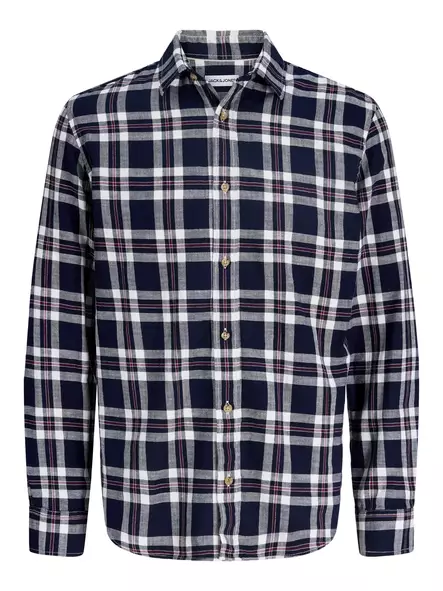 Jack & Jones men's checkered dress shirt JJEDOVER Check navy blazer - Men's dress shirts - 140126 - 1