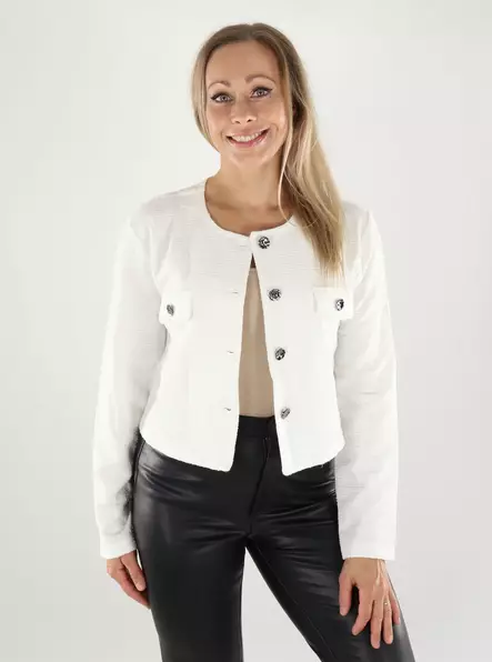JDY short boucle blazer Boucle cloud dancer - Women's jackets and blazers - 138946 - 1