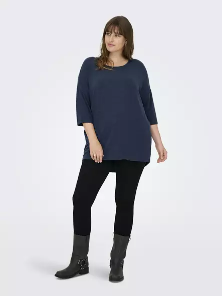 Only Carmakoma Shirt Lamour india ink - Women's long sleeved shirts - 139026 - 2