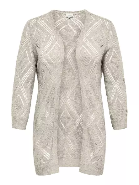 Only Carmakoma plus size cardigan Open birch - Women's knitwear - 140436 - 1