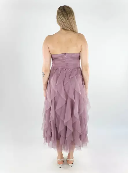 Only frill hem dress Sky Long elderberry - Dresses and tunics - 138566 - 2