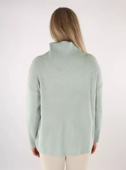 Only women's sweater Rollneck aqua gray - Women's knitwear - 137596 - 2