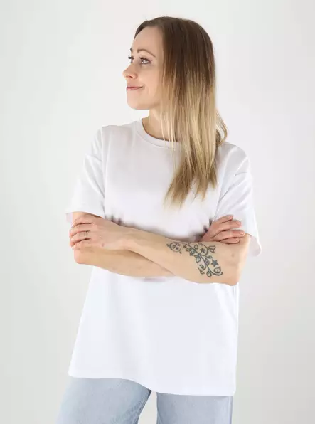 Pieces women's t-shirt Oversized Tee bright white - Women's T-shirts - 140156 - 1