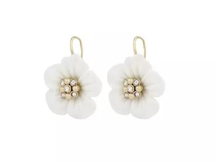 Snö of Sweden Earrings Florette g/white - Earrings - 141136 - 1
