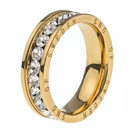 Snö of Sweden ring Rio stone gold/clear - Rings - 140266 - 1