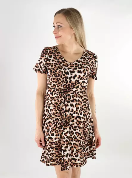 Vero Moda dress VMEASY Joy tan/leo - Dresses and tunics - 138576 - 1