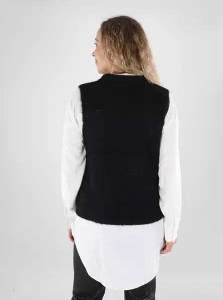 Vero Moda women's cardigan VMNOVAH Rib black - Women's knitwear - 139576 - 2