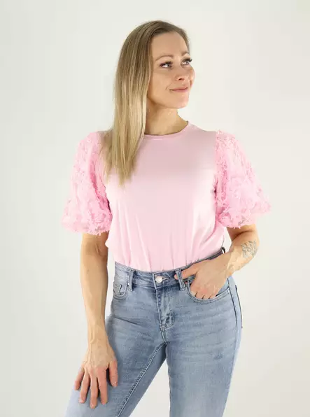 Vila t-shirt o-neck cherry blossom - Women's T-shirts - 140806 - 1