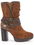 Mustang Ankle Boots 1363-601-301 kastanie - Women's ankle boots - 127396 - 1