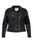 Only Carmakoma Women's Jacket biker, Black - Women's leather- and pu-jackets - 124886 - 5