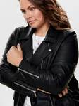 Only Carmakoma Women's Jacket biker, Black - Women's leather- and pu-jackets - 124886 - 4