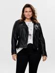 Only Carmakoma Women's Jacket biker, Black - Women's leather- and pu-jackets - 124886 - 1