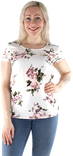 Only T-shirt First life, White/Rose flower - Women's T-shirts - 128806 - 1