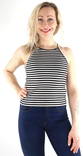 Pieces Topp Ostina bright white/black - Women's tank tops - 133496 - 1