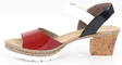 Rieker Sandals V2953-33, Blue/Red/White - Rieker women`s sandals - 125976 - 2