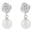 Snö of Sweden Earrings Lydia silver/white - Earrings - 135316 - 1