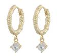 Snö of Sweden Earrings Palma ring gold/clear - Earrings - 133036 - 1