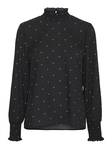 Vero Moda Shirt smock black/birch dots - Women's long sleeved shirts - 132566 - 4