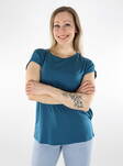 Vero Moda women's t-shirt Plain Moroccan blue - Women's T-shirts - 136056 - 1