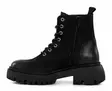 Ten Points Women's Leather Ankle Boots 60518 Pandora Chunky Black - Women's ankle boots - 136866 - 2
