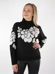 Vila women's sweater Mock black/flower egg - Women's knitwear - 136926 - 1