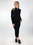 JJXX long knitted dress Tight black - Women's knitwear - 136936 - 1