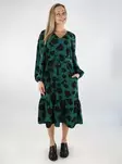Vero Moda women's dress 7/8 V-Neck dark green/dagny - Dresses and tunics - 136996 - 1
