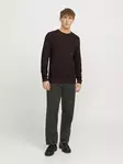 Jack&Jones men's sweater Otto Crew Neck Vineyard wine - Men's knitwear - 137286 - 3