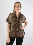 Vero Moda women's t-shirt silvermink/leopard - Women's T-shirts - 138436 - 1