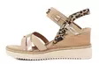 Tamaris wedge sandals 28357-44 tan comb - Tamaris women`s sandals - 138516 - 2