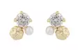 Snö of Sweden Earrings Brittany gold/clear - Earrings - 138626 - 1