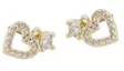 Snö of Sweden Earrings Nisi heart gold/clear - Earrings - 138636 - 2