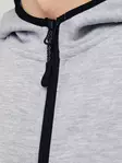 Jack&Jones men's zip hoodie JCOFUSION Sweat Zip light grey melange - Men's jackets - 138886 - 5