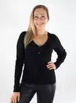 Vila women's sweater V-Neck black beauty - Women's knitwear - 139006 - 1
