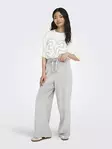 JDY women's velour trousers Velvet light grey - Women's trousers - 139966 - 3