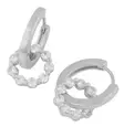 Snö of Sweden Earrings Eira ring silver/clear - Earrings - 140016 - 2
